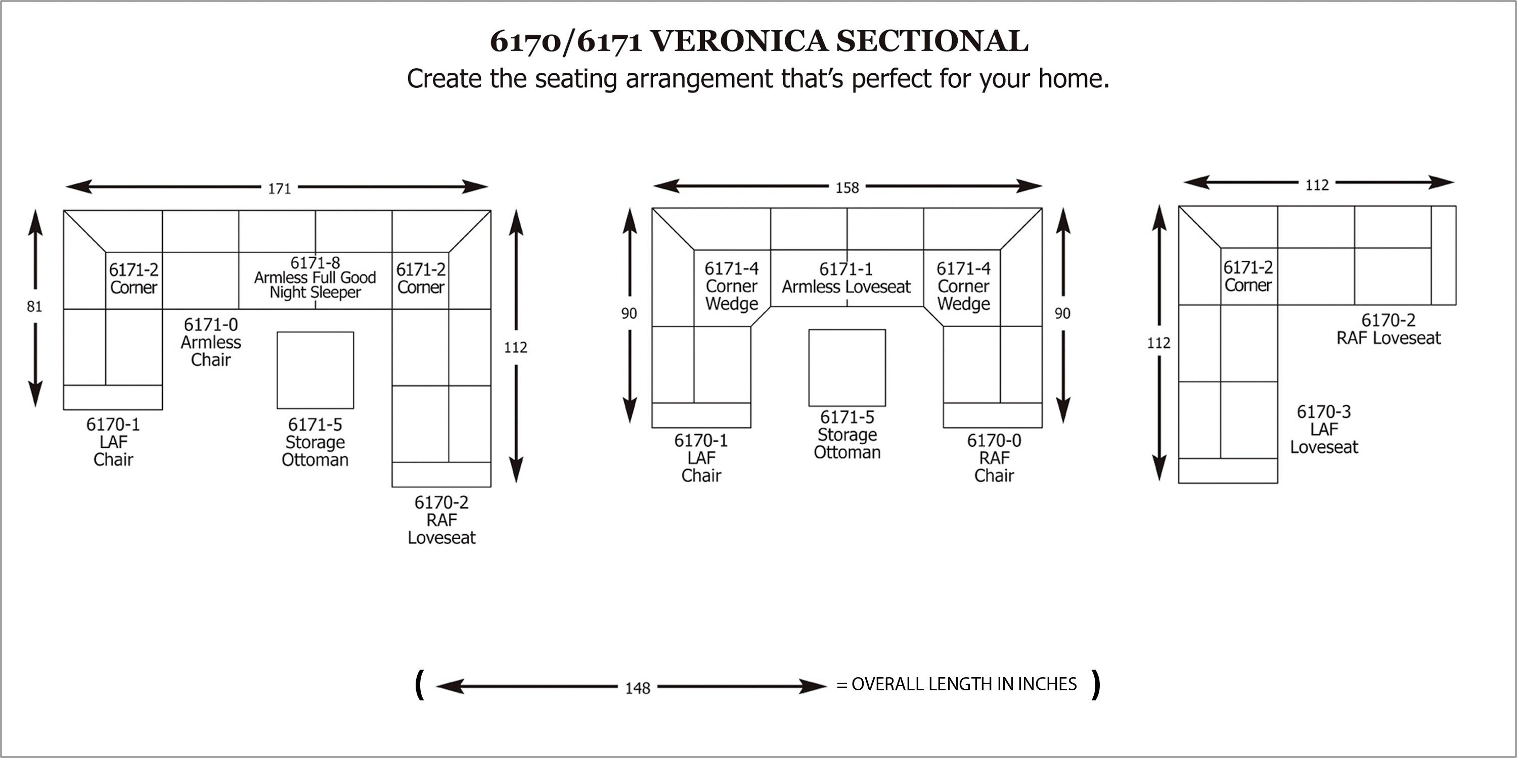 Broyhill Furniture Veronica Chaise Sectional with Sleeper AHFA